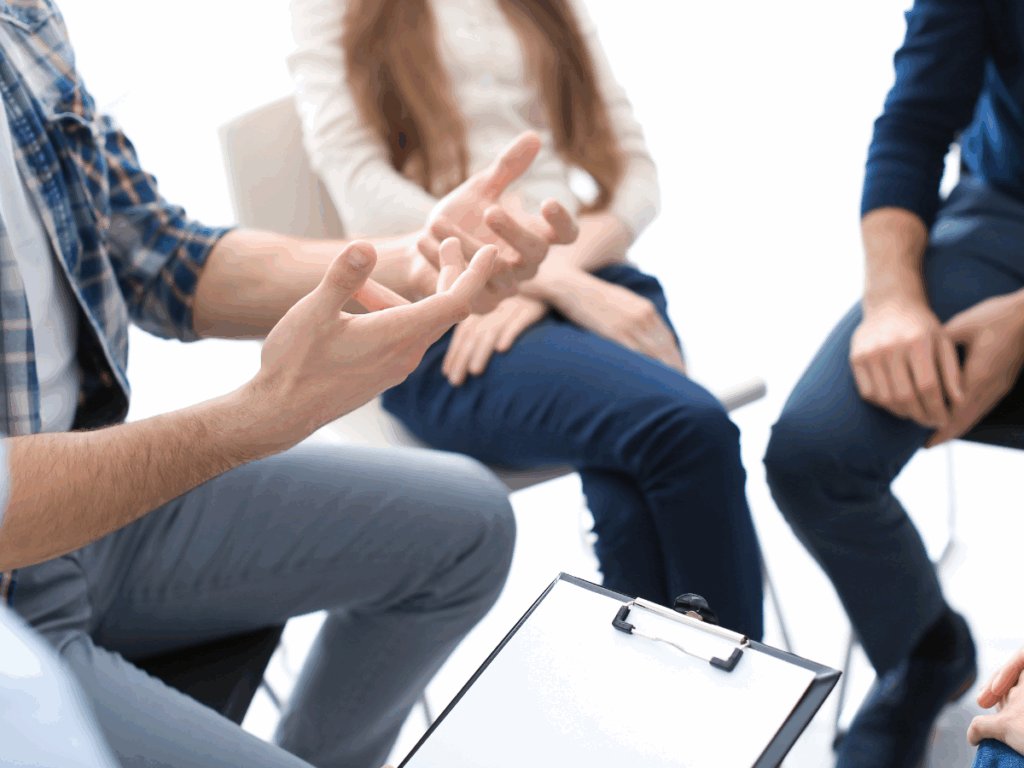 active therapy session in outpatient program for addiction treatment