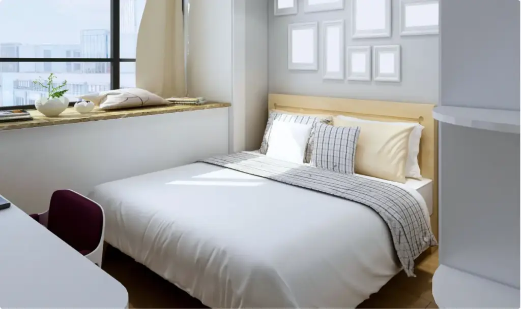 Private bedroom in a 30-day rehab program offering comfortable addiction treatment and recovery.
